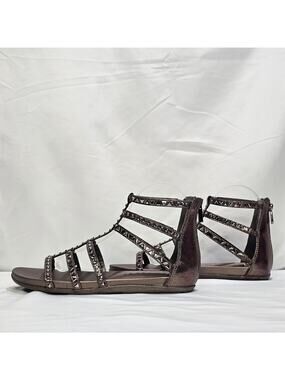 Kenneth Cole Reaction Women's Slim Jewel Gladiator Flat Sandals Size 7.5 NWT